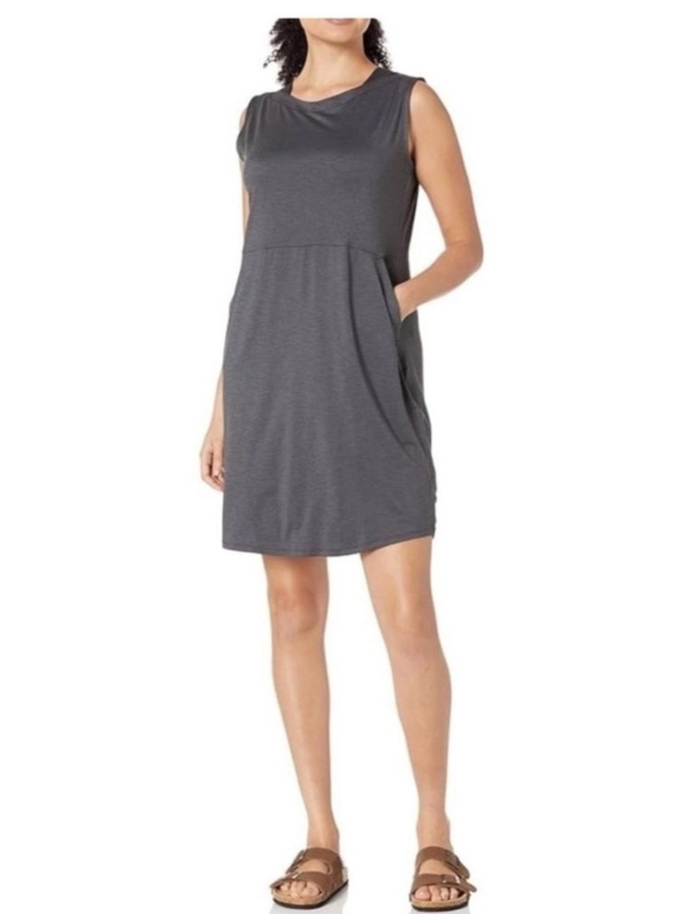 Columbia Place To Place Omni-Shade Omni-Wick Sleeveless Dress Sz XL Charcoal